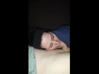 wife sucks cock before bed
