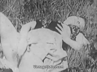 1930 retro porno movie farmer rough sex green meadow