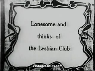 20s vintage porn film horny lesbian lady loves big dildo
